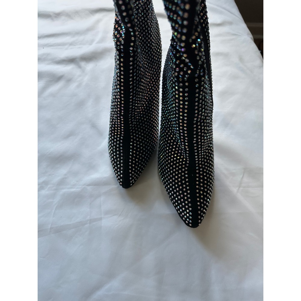 Rhinestone Over The Knee Pointed Toe Stiletto Boots